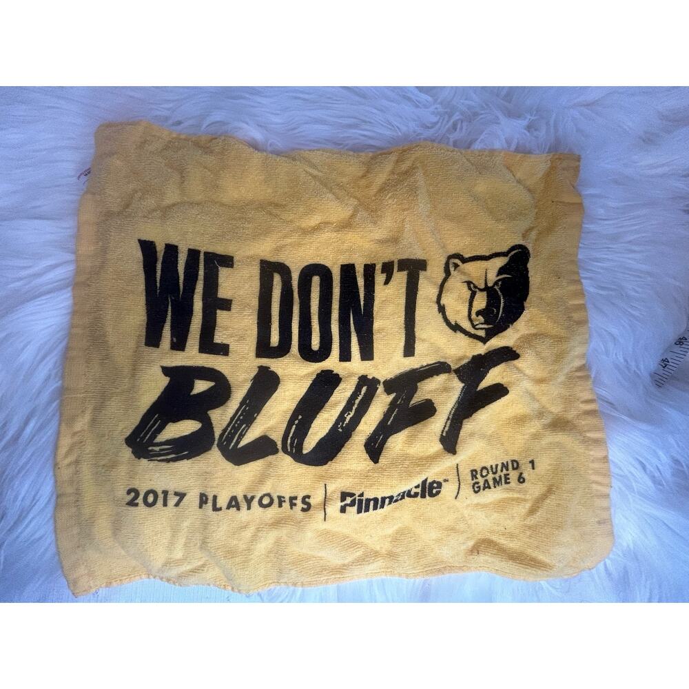 Memphis Tigers "We Don't Bluff" 2017 Playoffs Pinnacle Yellow Towel
